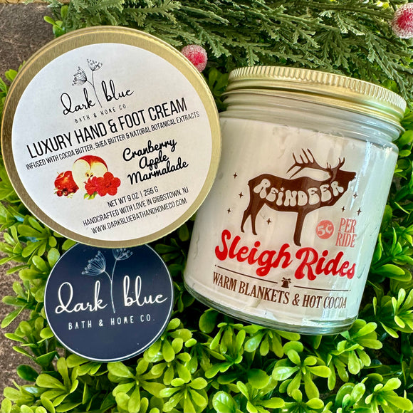 Luxury Hand & Foot Cream Custom Jars in Cranberry Apple Marmalade