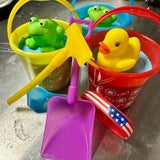 Summer Beach Pail Bath Bombs with Hidden Toys
