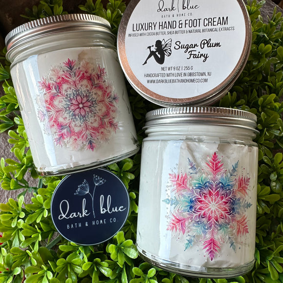 Luxury Hand & Foot Cream Custom Jars in Sugar Plum Fairy