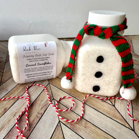 Snowman Foaming Salt Soak (Coconut Snowflakes)