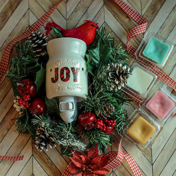 Pluggable Fragrance Warmer Set- Joy w/ Melts