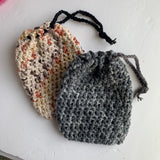 Crochet Soap Saver Washcloth Pouch- Handmade & 100% Cotton- Grey